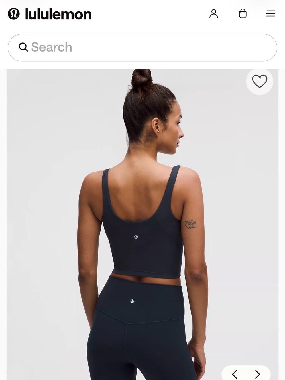 lululemon athletica Seamless Longline Sports Bralette - Teal Blue